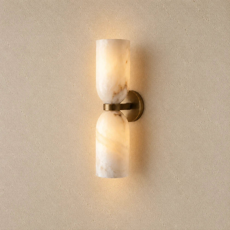 Aléa Alabaster & Brass Wall Light