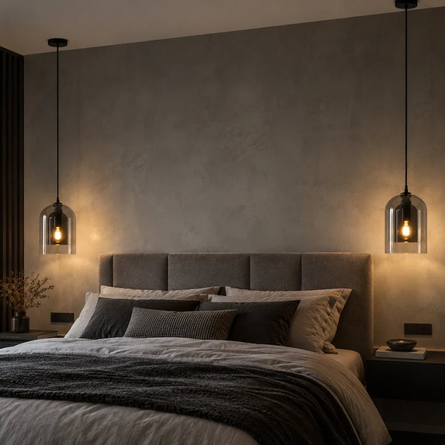 Ilma Smoked Glass Pendant Light