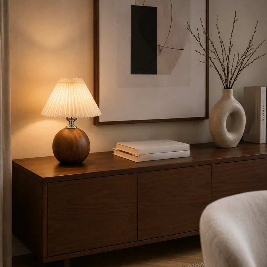 Aeris Wood & Fabric Table Lamp