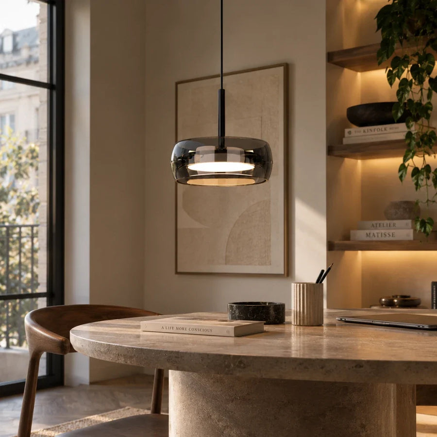 Naela Smoked Glass Pendant Light