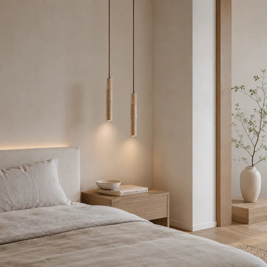 Narvik Scandinavian Travertine Pendant Light