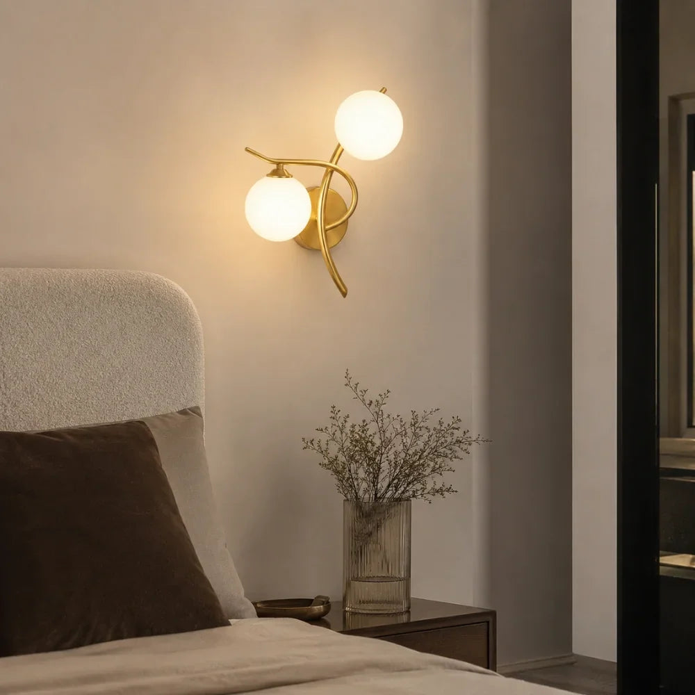 Balanced glow from two globes
