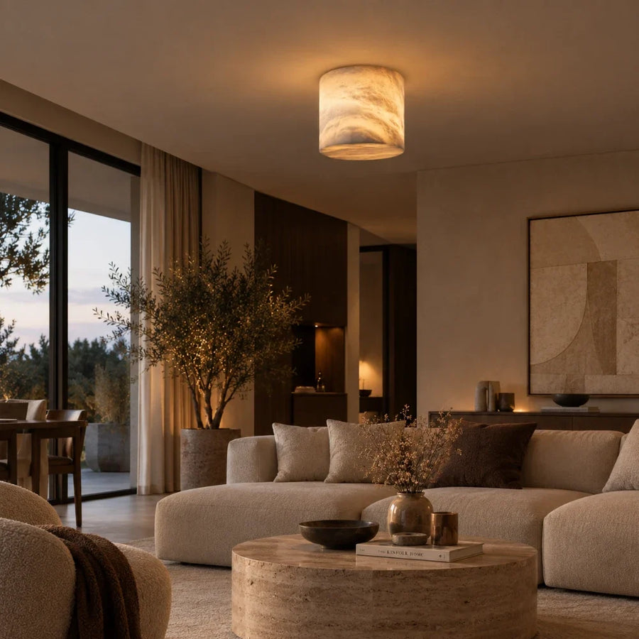 Névia Alabaster Ceiling Light