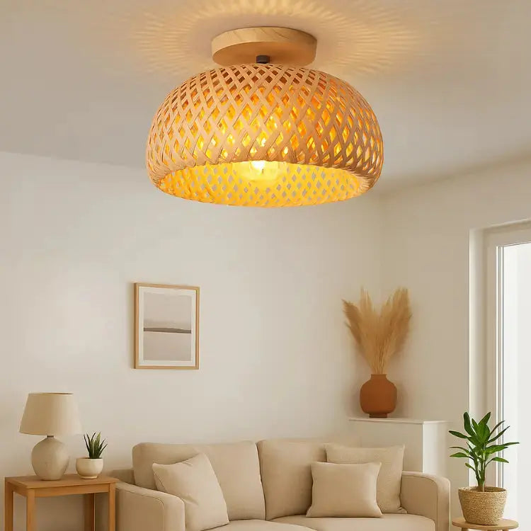 Luna Bamboo Ceiling Light