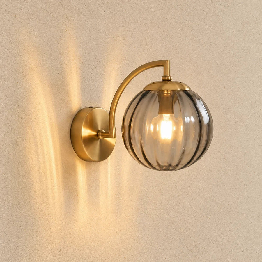 Sélune Gold Glass & Metal Wall Light