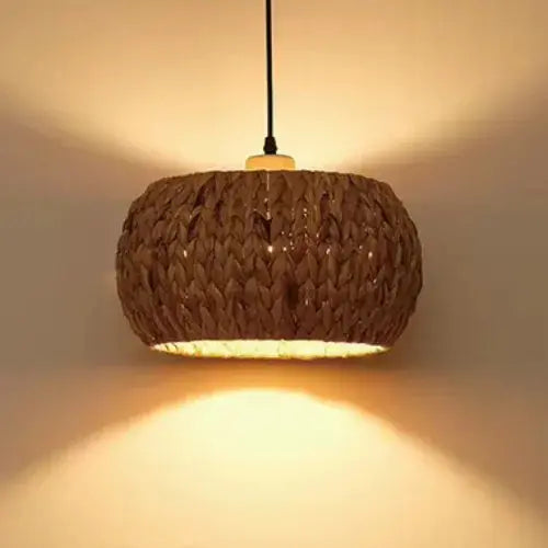 Warm downward glow under the weave