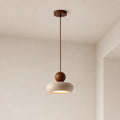 Alva Travertine & Wood Pendant Light