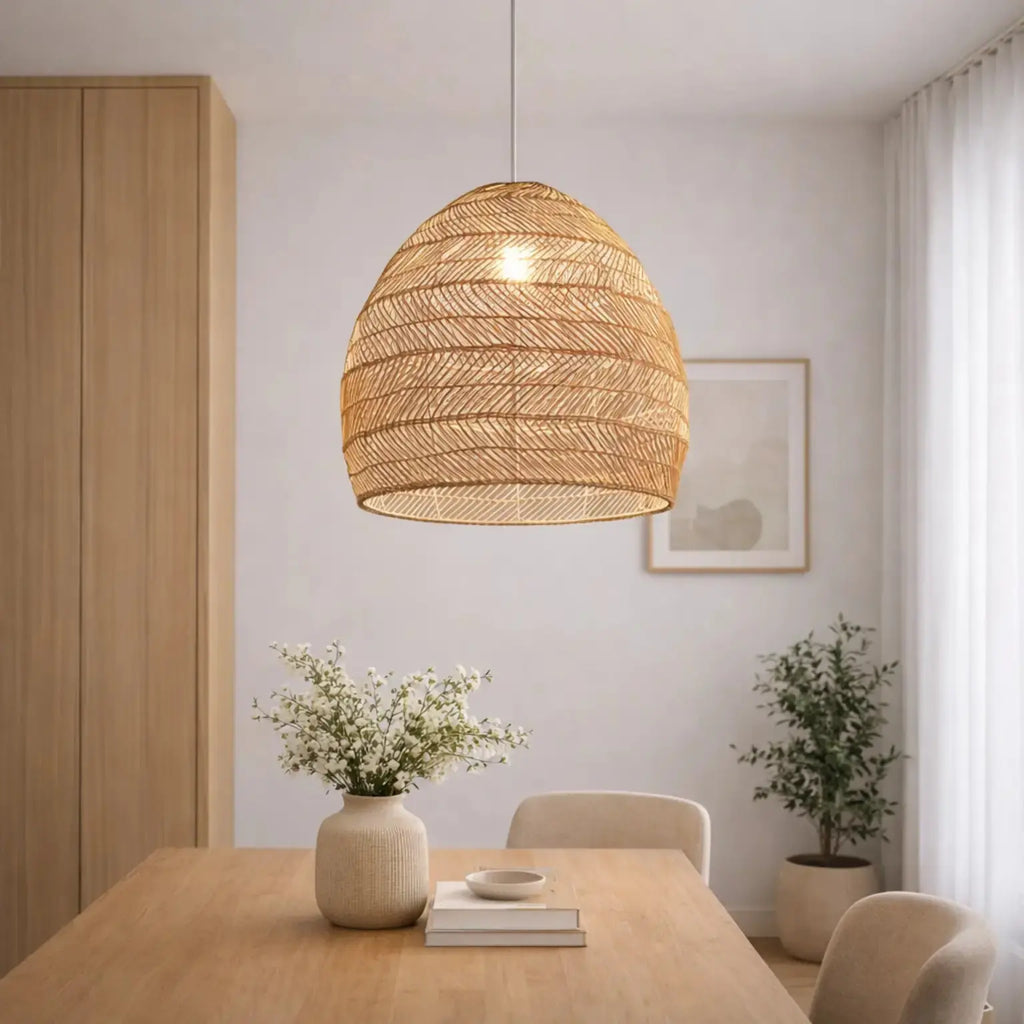 Dome Bamboo Pendant Light