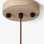 Lyng Scandinavian Travertine & Wood Pendant Light