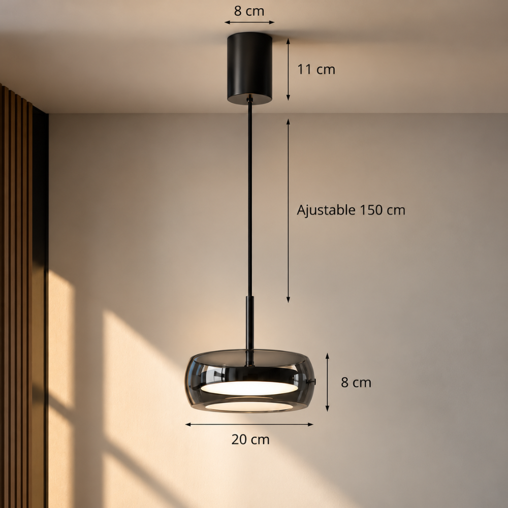 Naela Smoked Glass Pendant Light