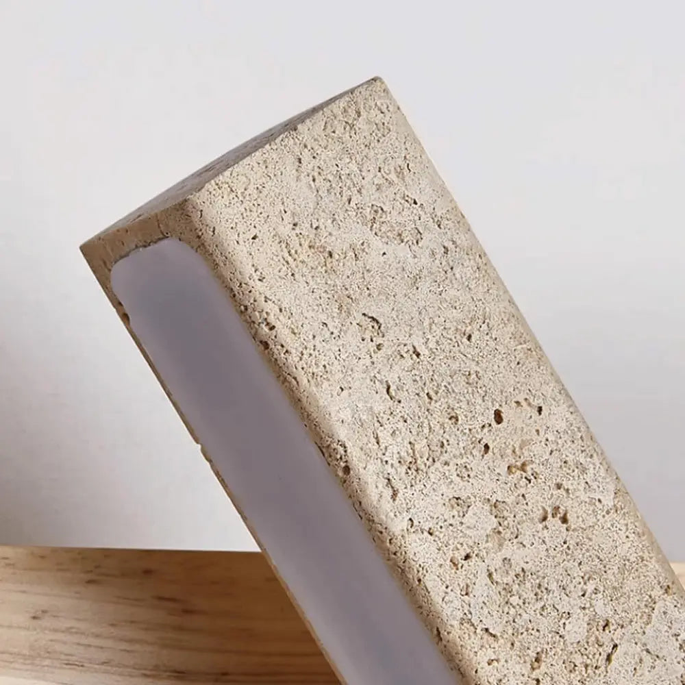 Solveig Travertine & Wood Wall Light