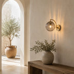Sélune Gold Glass & Metal Wall Light