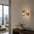 Sélune Gold Glass & Metal Wall Light