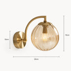 Sélune Gold Glass & Metal Wall Light