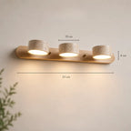 Triva Travertine & Wood Wall Light