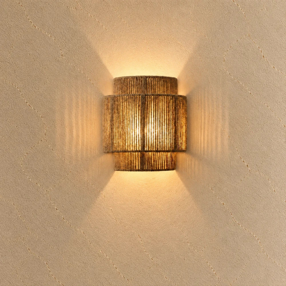 Ylva Rattan & Hemp Wall Light