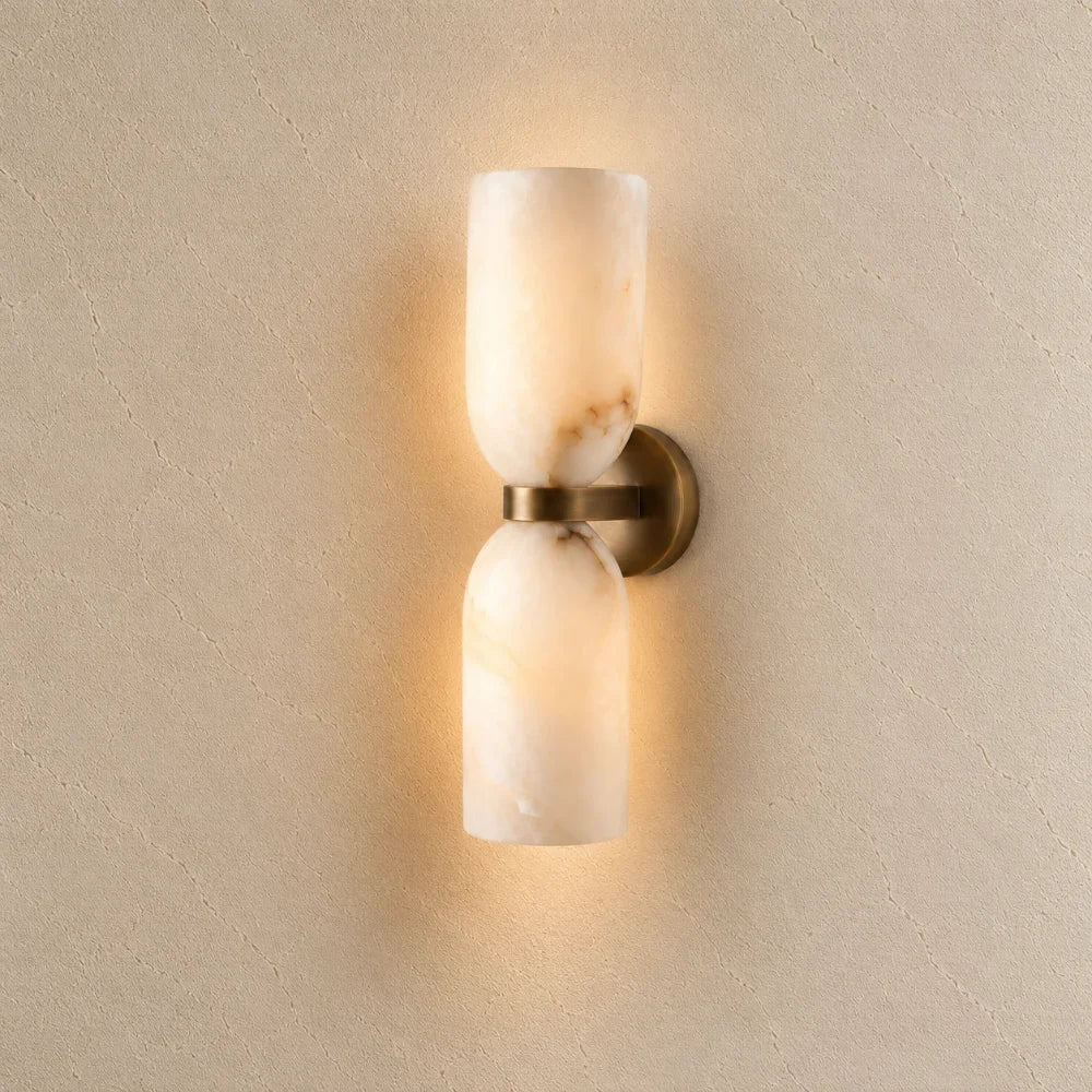 Aléa Alabaster & Brass Wall Light