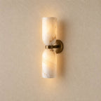 Aléa Alabaster & Brass Wall Light