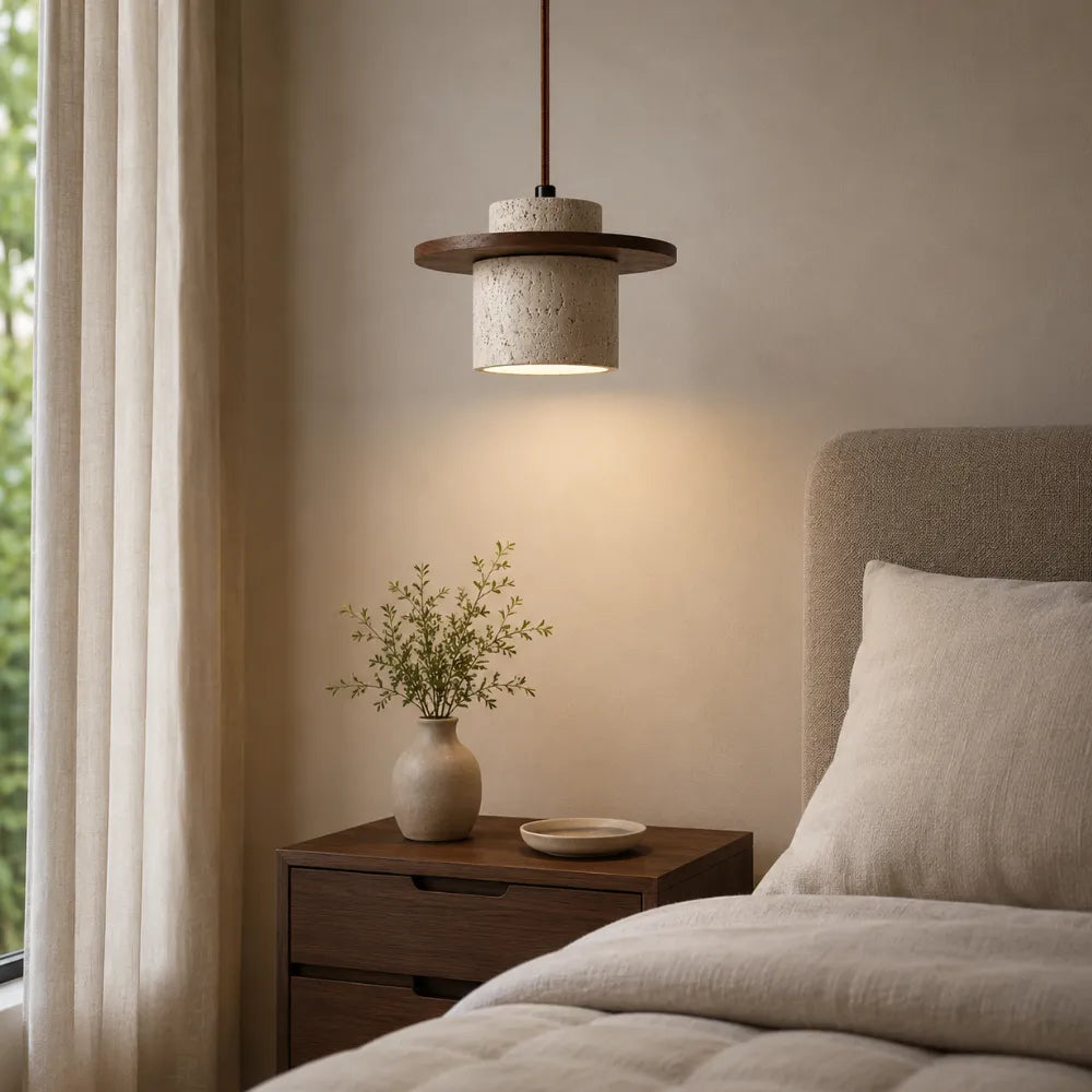 Ålesund Scandinavian Travertine Pendant Light