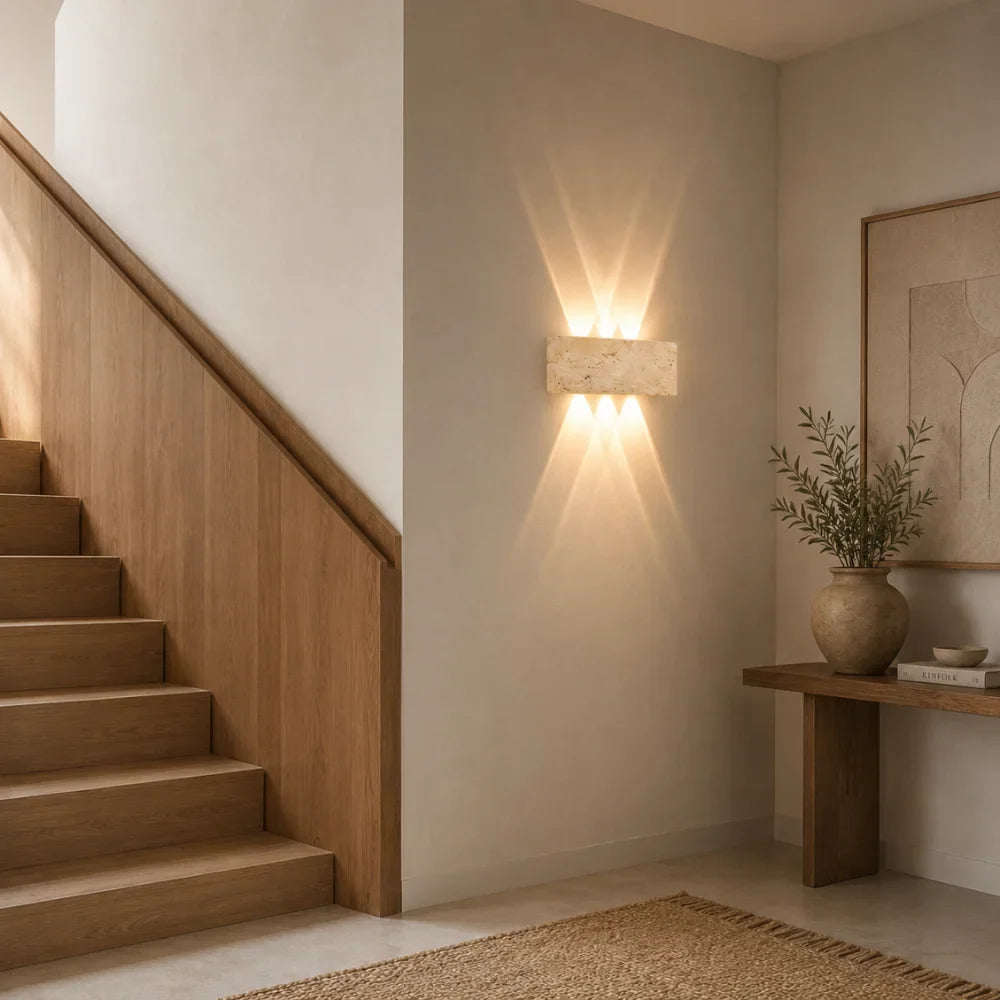 Sorell LED Travertine Wall Light