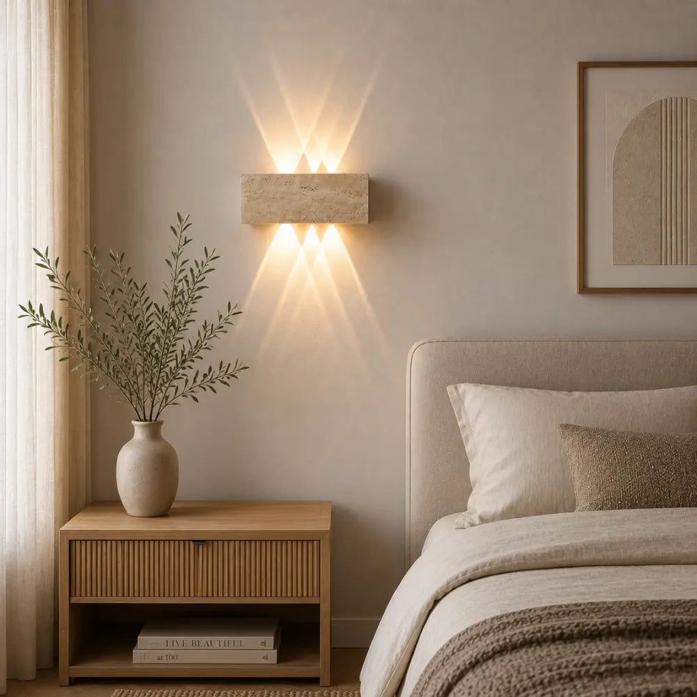 Sorell LED Travertine Wall Light