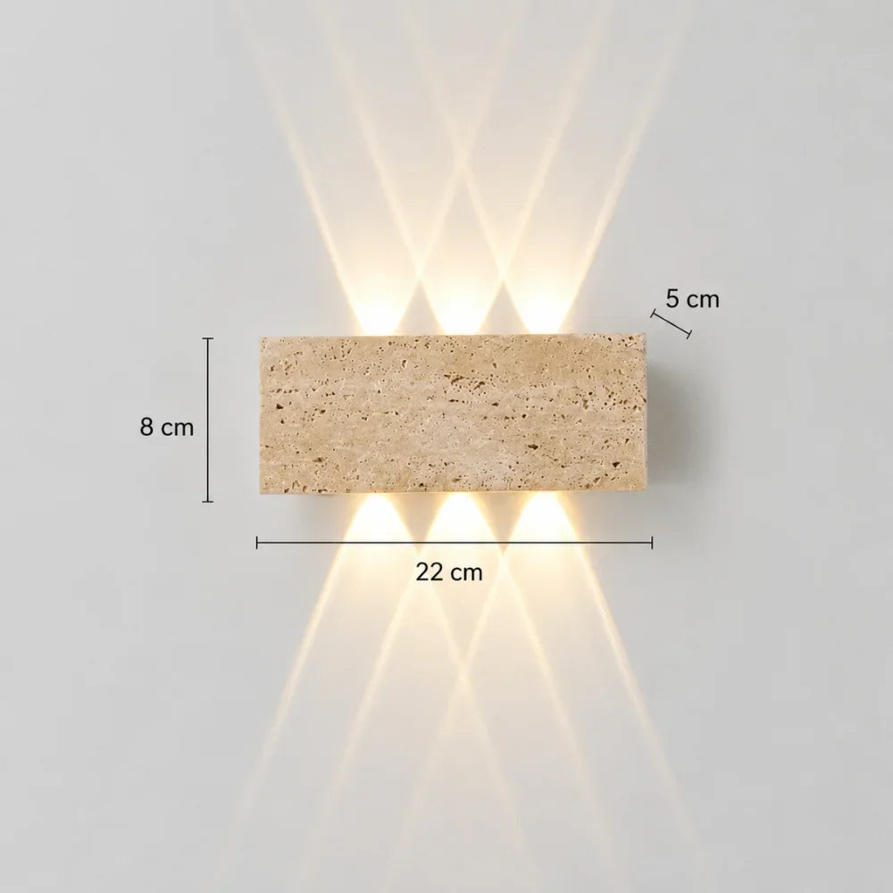 Sorell LED Travertine Wall Light