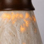 Anja Travertine & Wood Wall Light