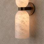 Aléa Alabaster & Brass Wall Light