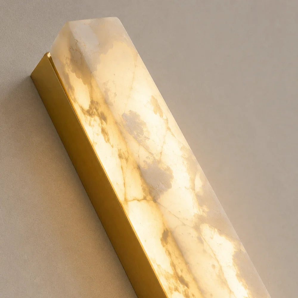 Ayla Alabaster & Brass Wall Light
