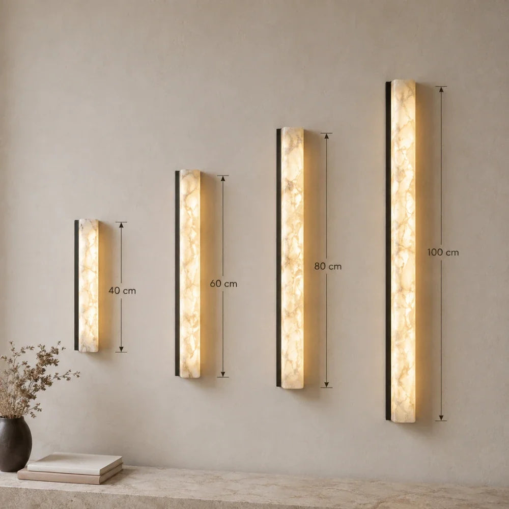 Ayla Alabaster & Brass Wall Light
