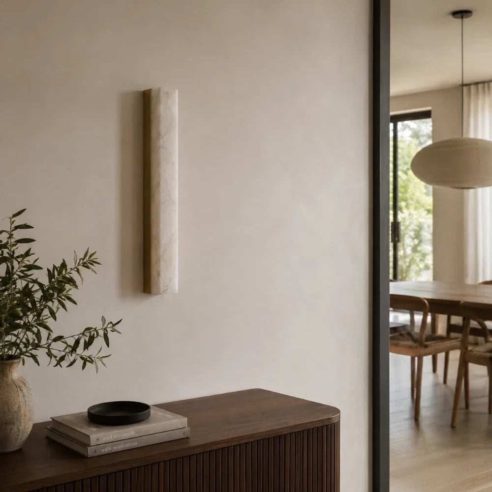 Ayla Alabaster & Brass Wall Light