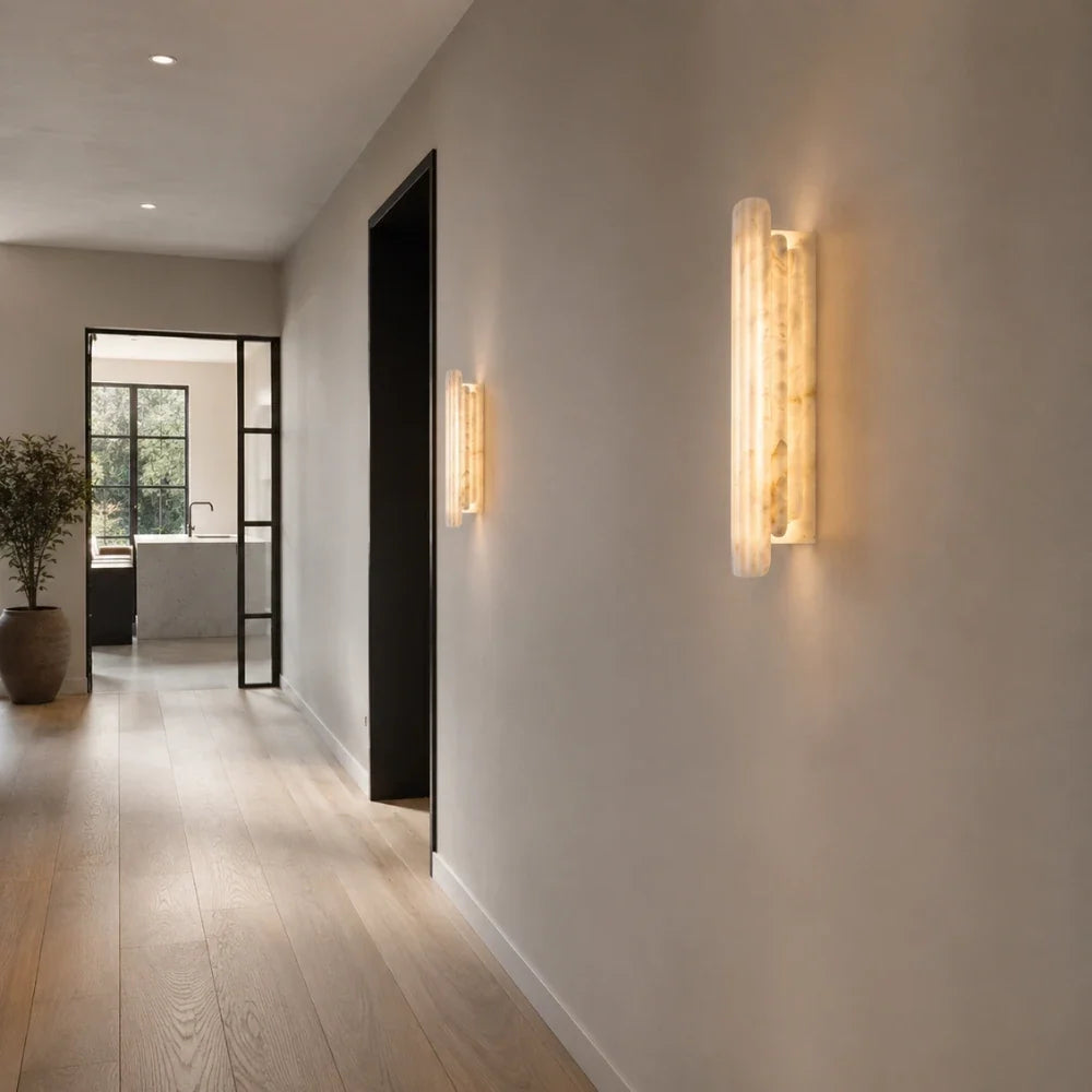 Olyra LED Alabaster Wall Light
