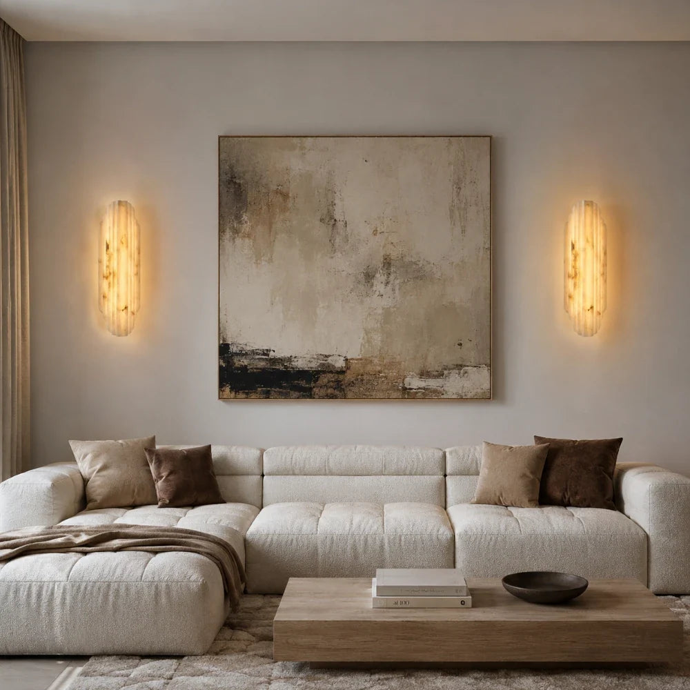 Olyra LED Alabaster Wall Light