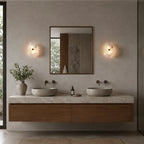 Solvi Alabaster & Brass Wall Light