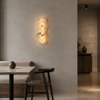 Solvi Alabaster & Brass Wall Light