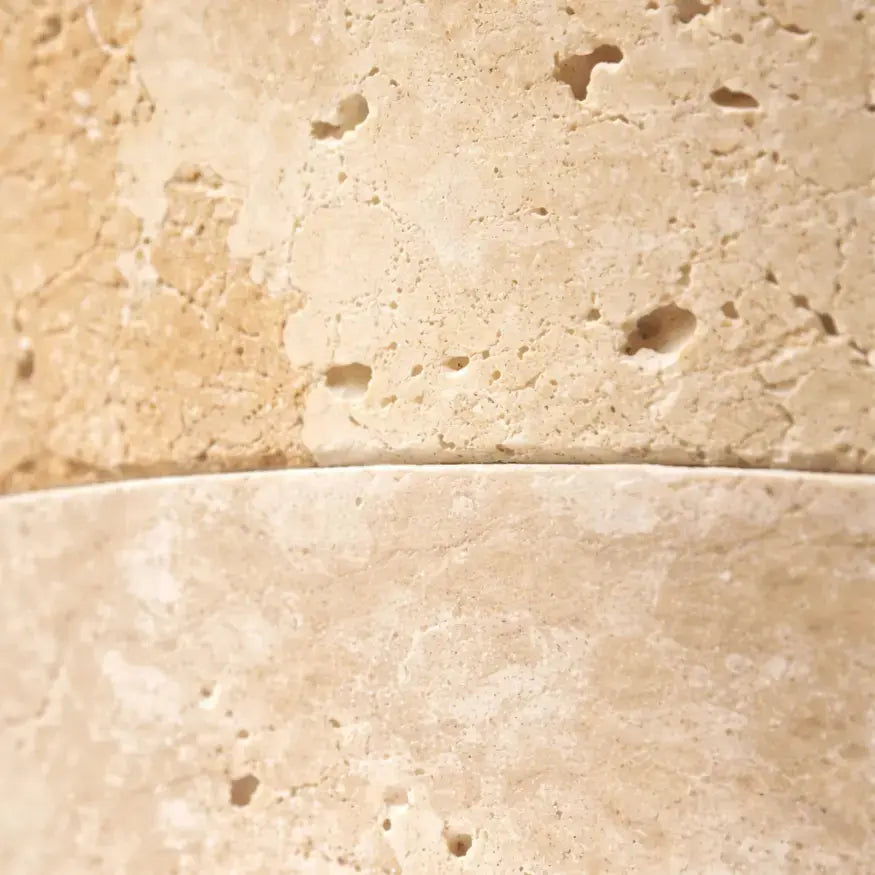 Elvik Travertine & Wood Wall Light