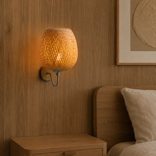 Arvin Natural Bamboo Wall Light
