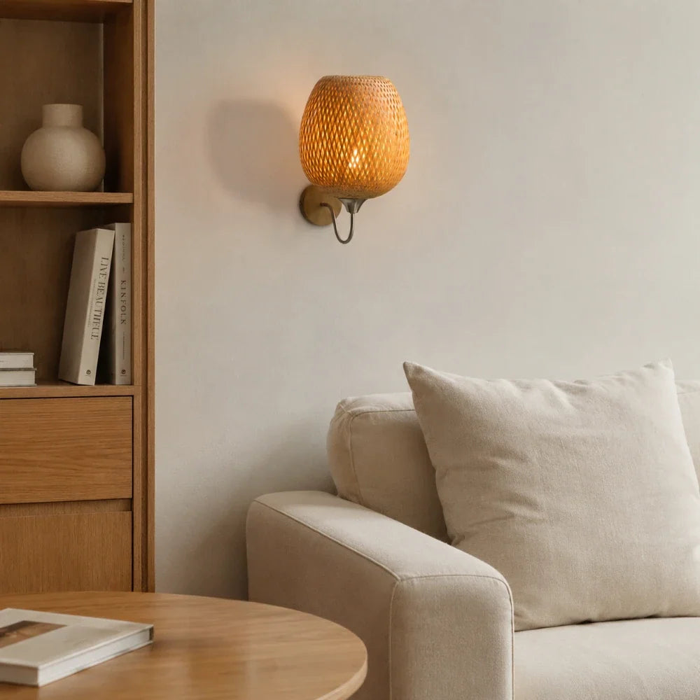 Arvin Natural Bamboo Wall Light