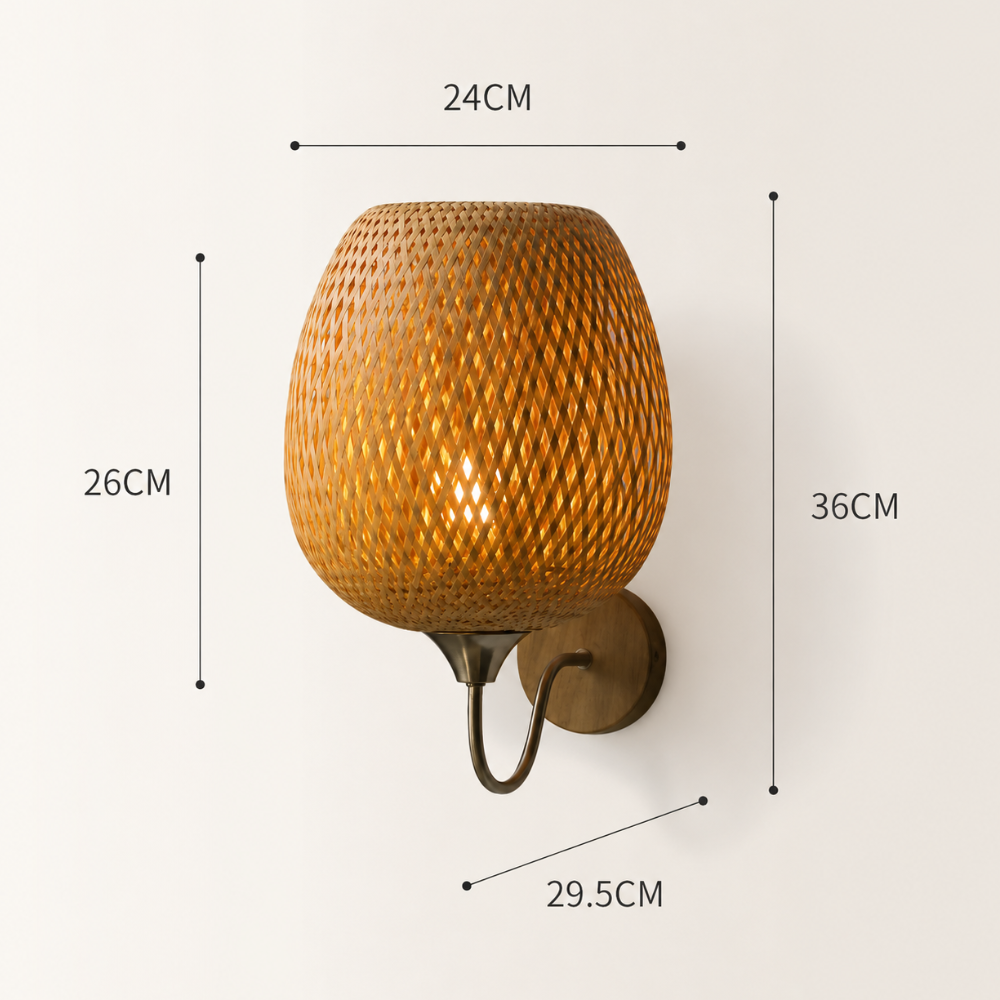 Arvin Natural Bamboo Wall Light
