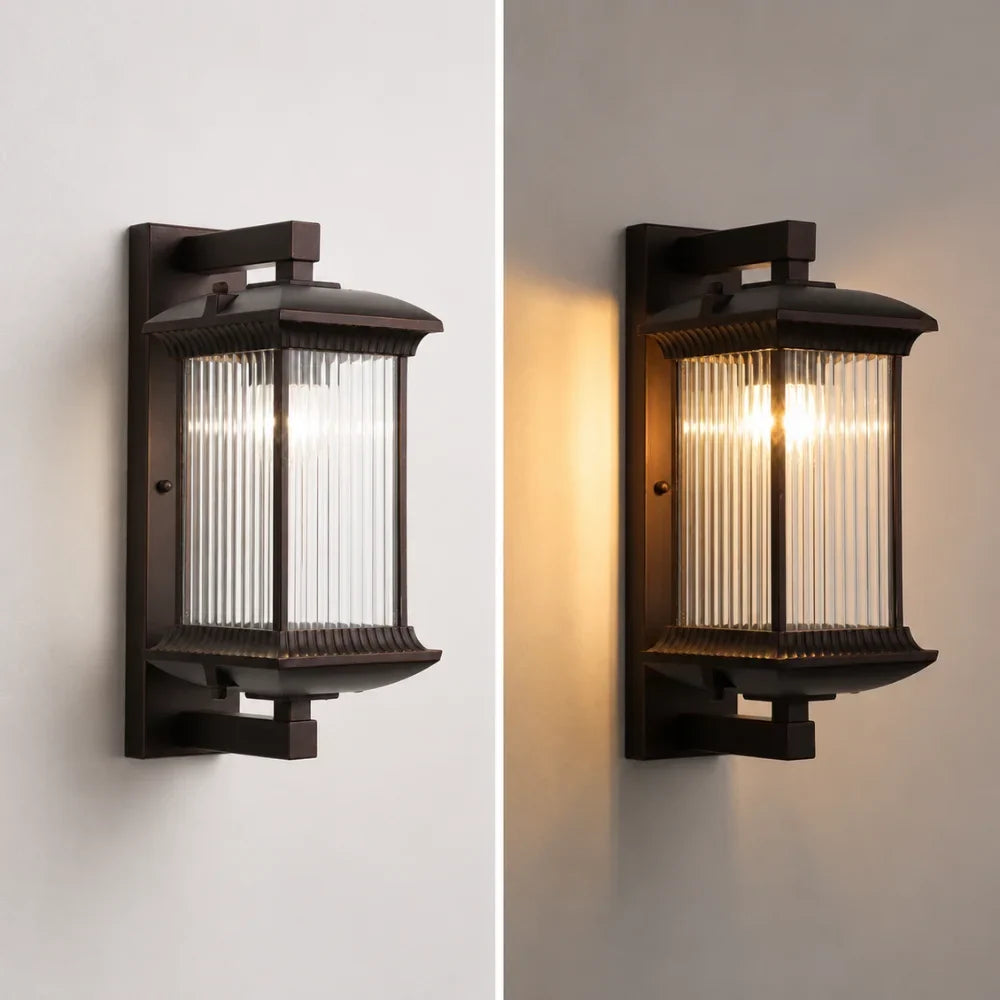 Eirik Outdoor Black Wall Light