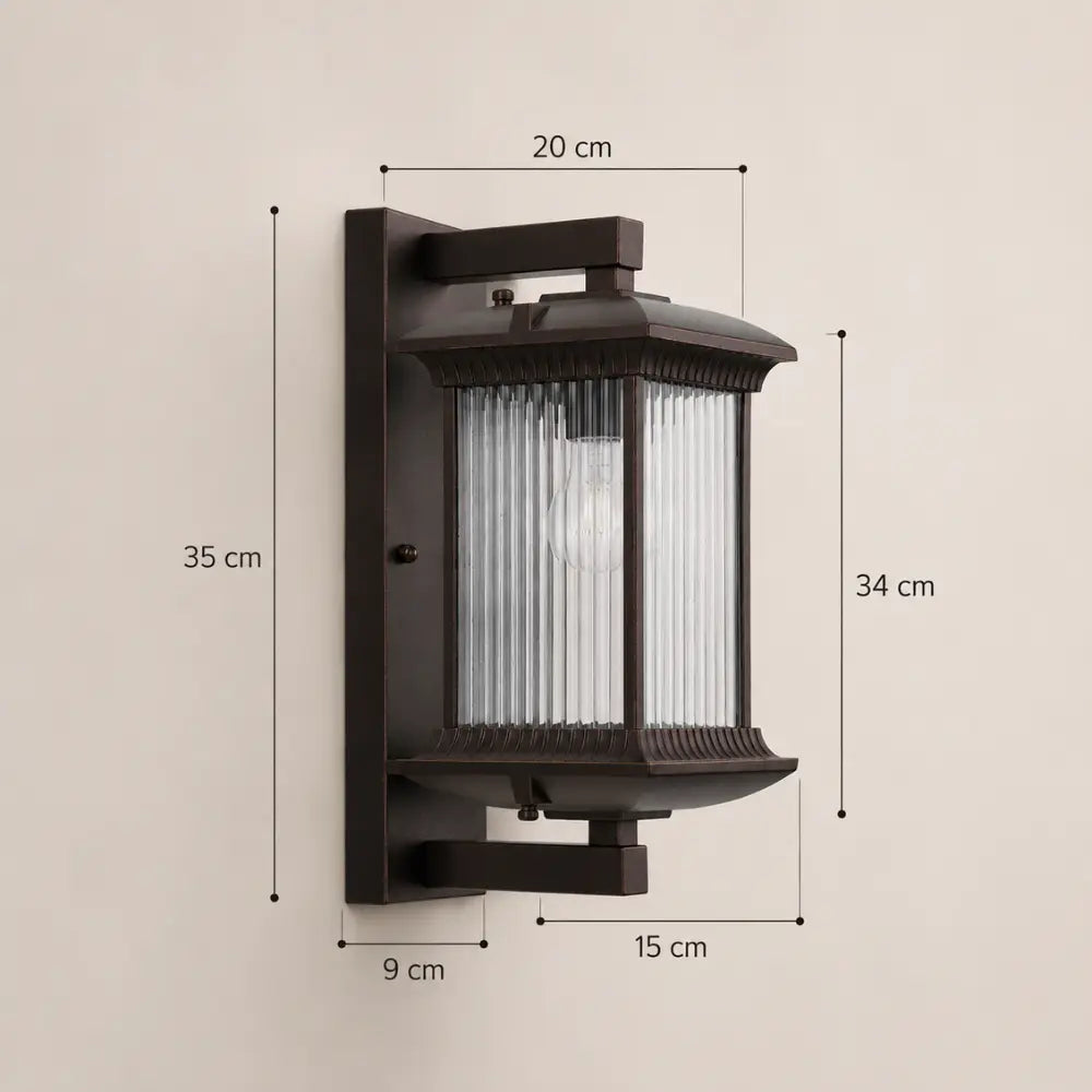 Eirik Outdoor Black Wall Light