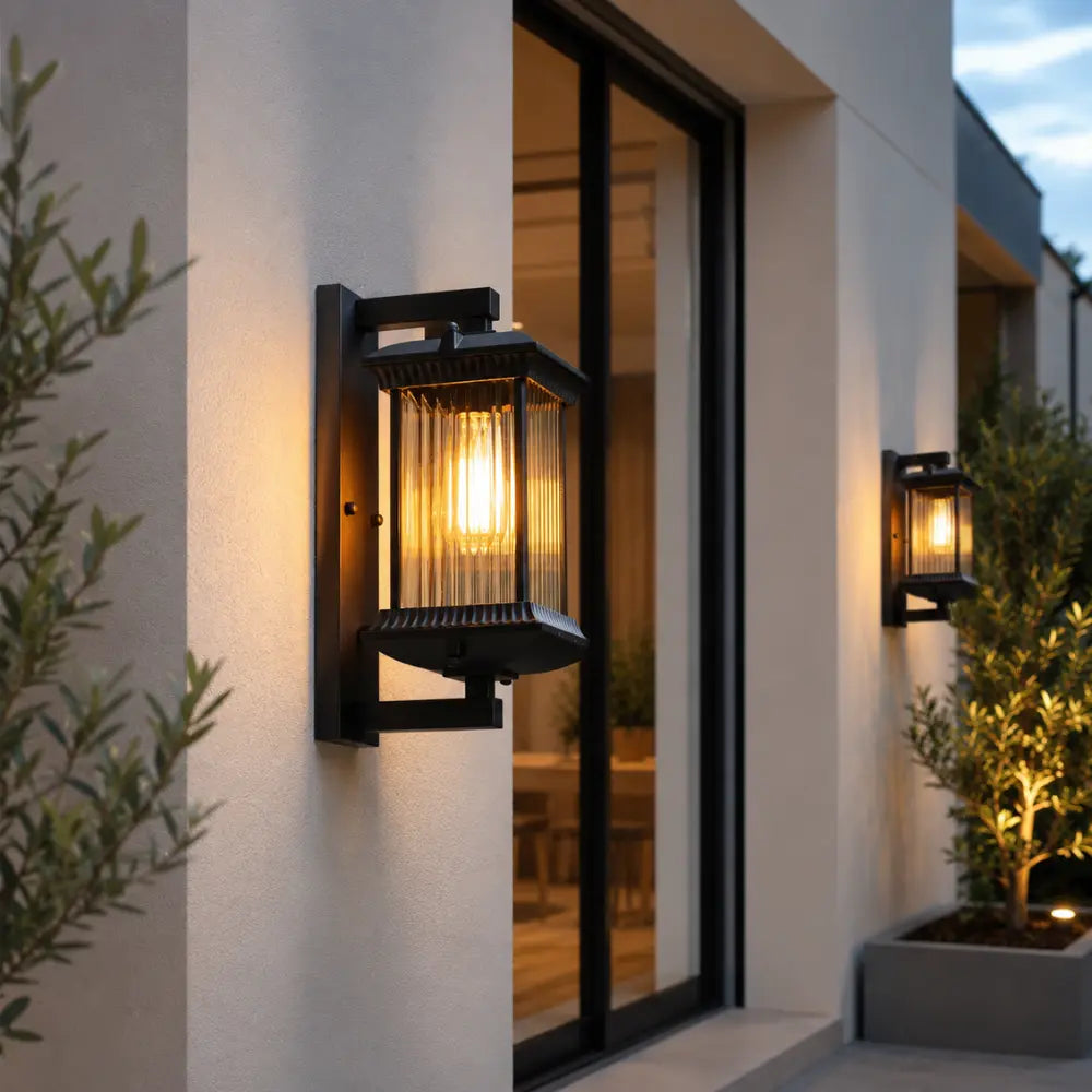 Eirik Outdoor Black Wall Light