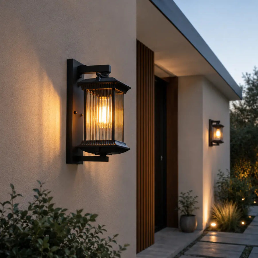 Eirik Outdoor Black Wall Light