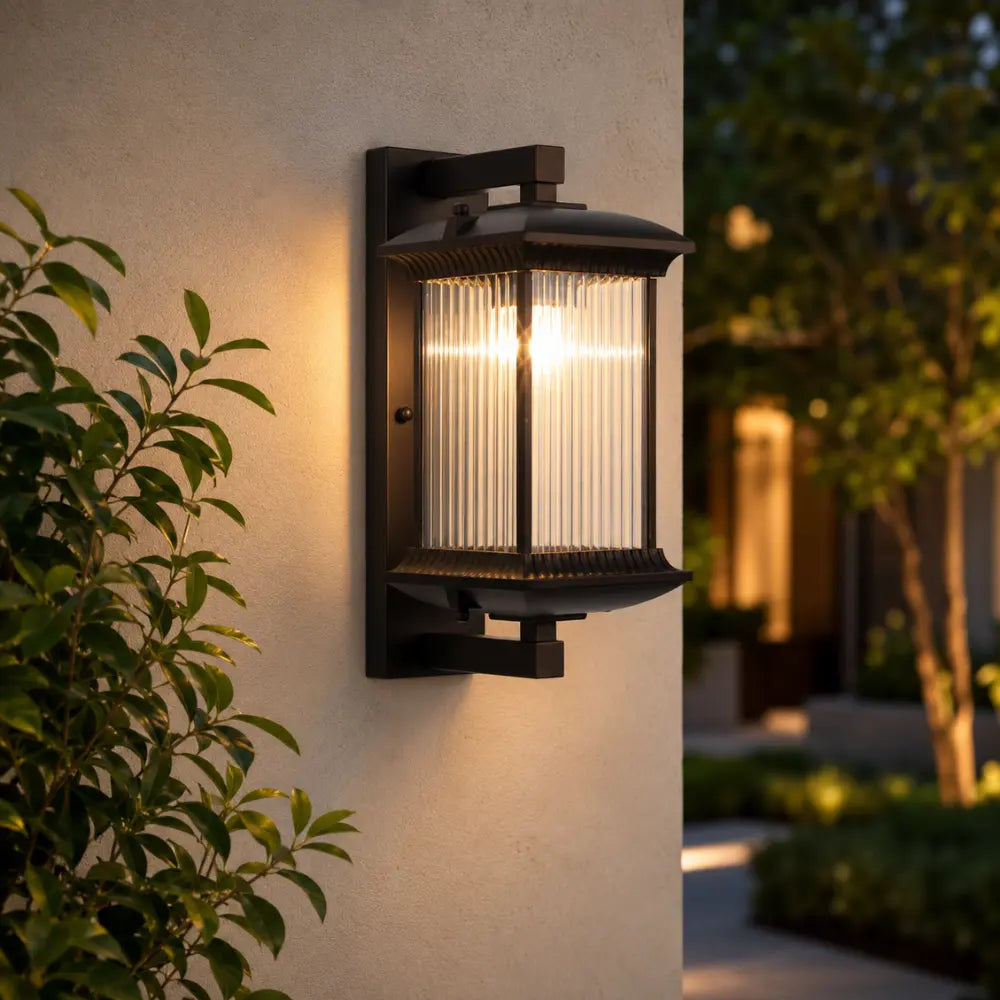 Eirik Outdoor Black Wall Light