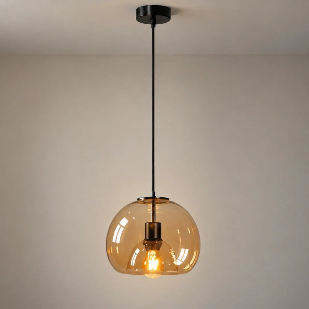 Elina Smoked Glass Pendant Light