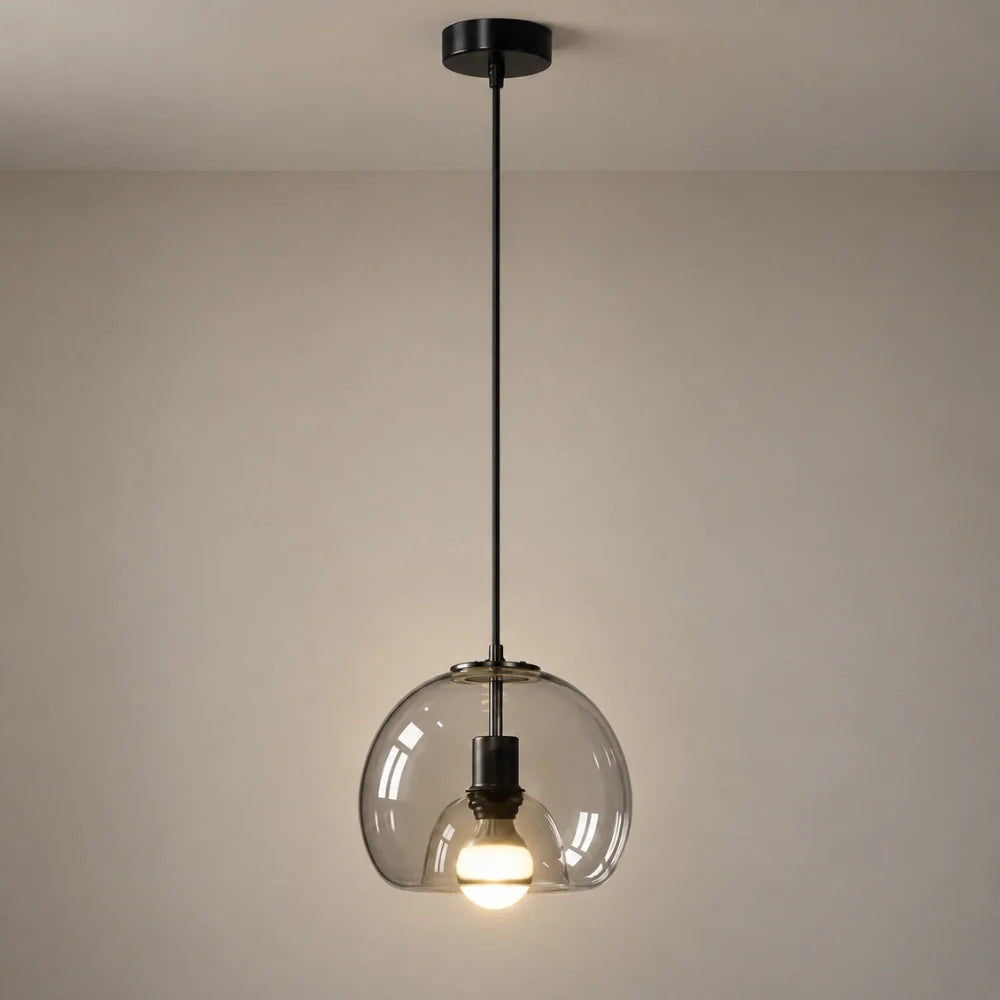 Elina Smoked Glass Pendant Light