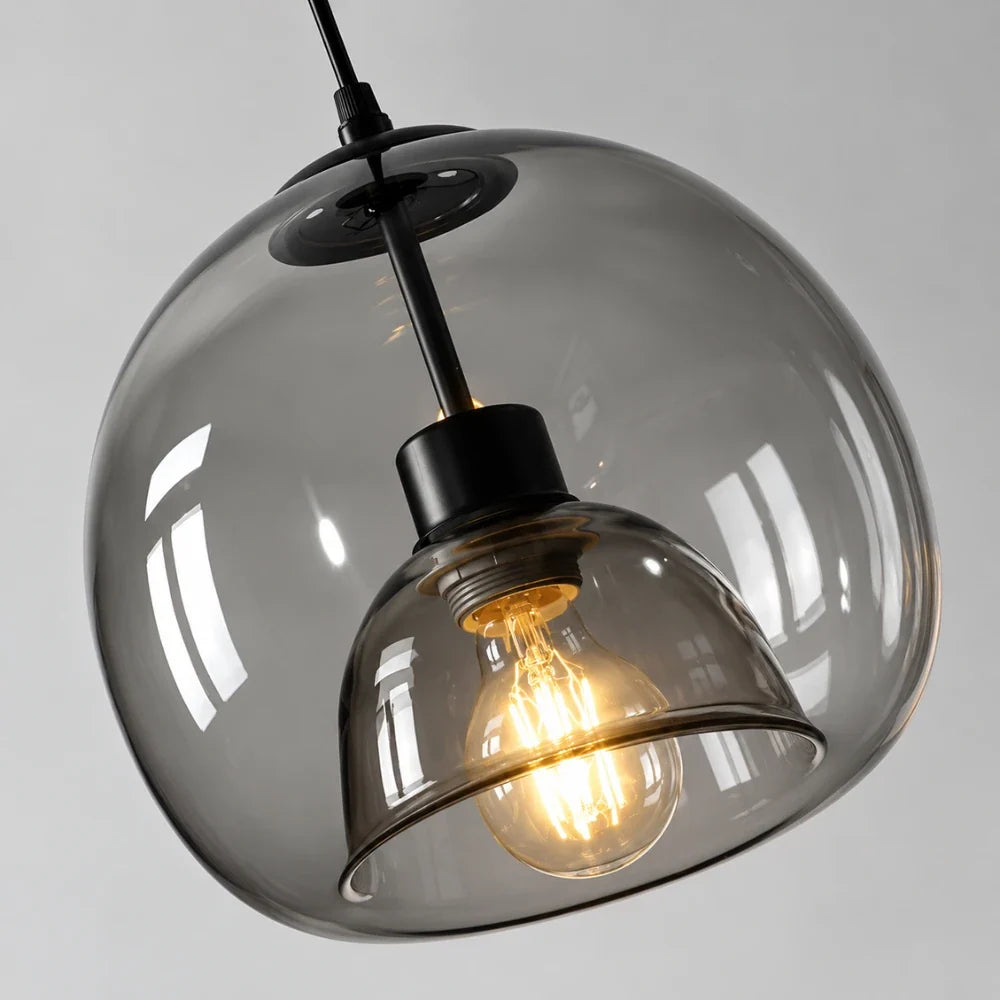 Elina Smoked Glass Pendant Light