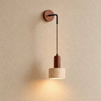 Elvik Travertine & Wood Wall Light
