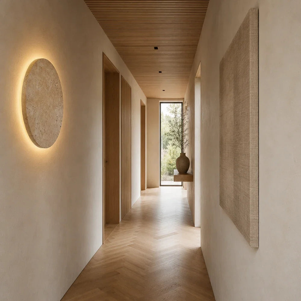 Fosenavåg LED Travertine Wall Light