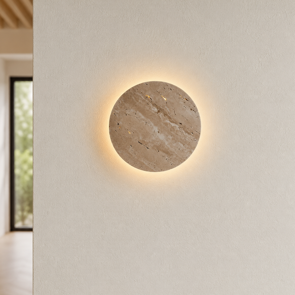 Fosenavåg LED Travertine Wall Light